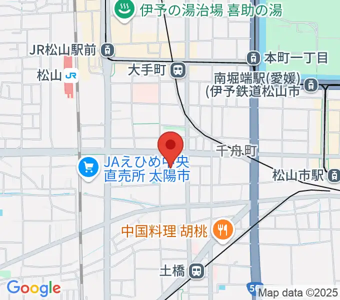 松山市総合コミュニティセンター体育館の地図