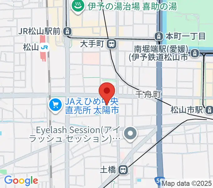 松山市総合コミュニティセンター体育館の地図