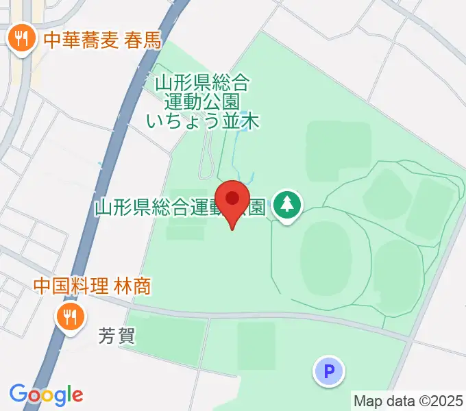 山形県総合運動公園 総合体育館の地図