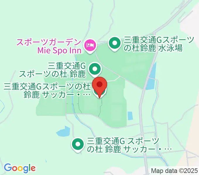 三重交通Gスポーツの杜鈴鹿サッカー・ラグビー場の地図