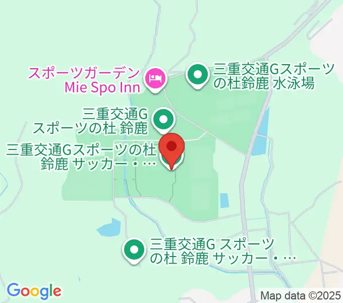 三重交通Gスポーツの杜鈴鹿サッカー・ラグビー場の地図