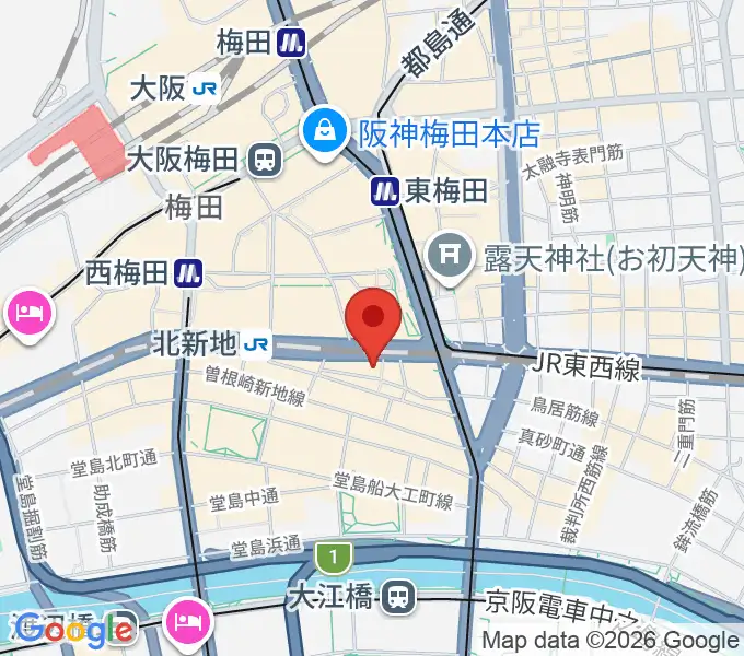 北新地LAUSBUB(ラスバブ)の地図