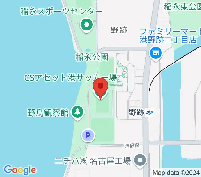 CSアセット港サッカー場の地図