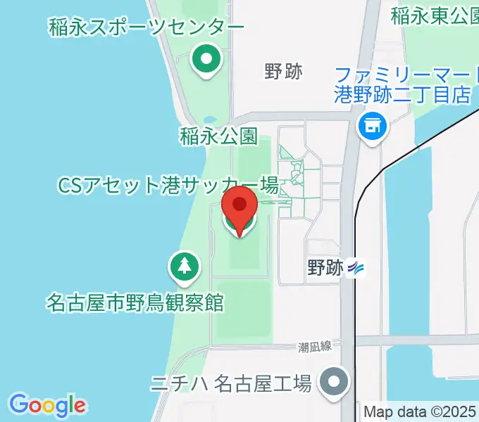 CSアセット港サッカー場の地図