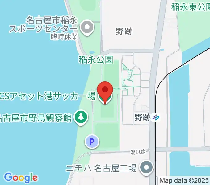 CSアセット港サッカー場の地図
