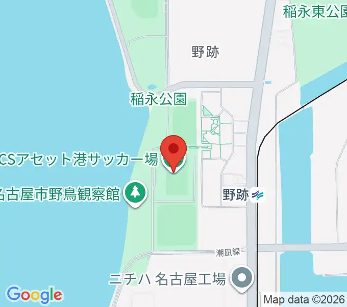 CSアセット港サッカー場の地図