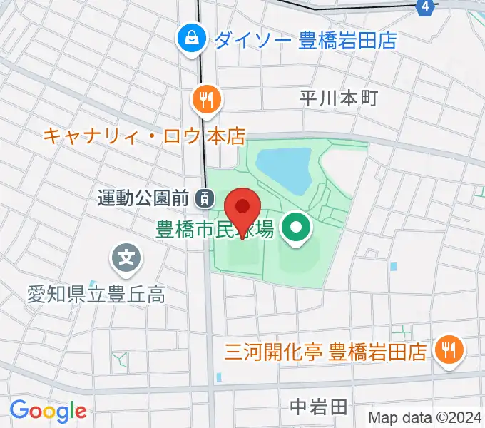 豊橋市民球技場の地図