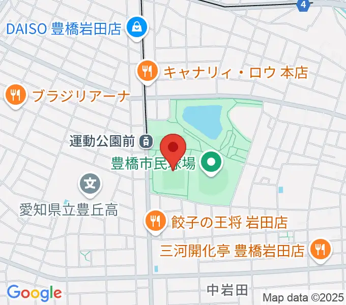 豊橋市民球技場の地図