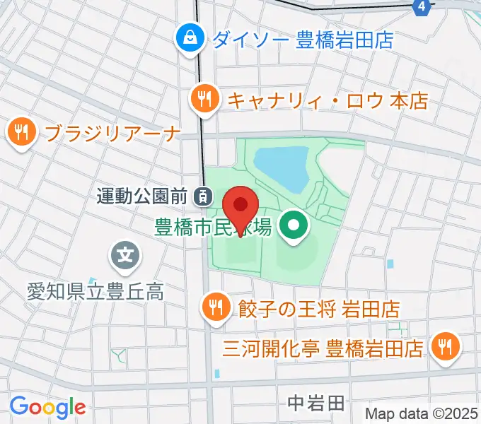 豊橋市民球技場の地図
