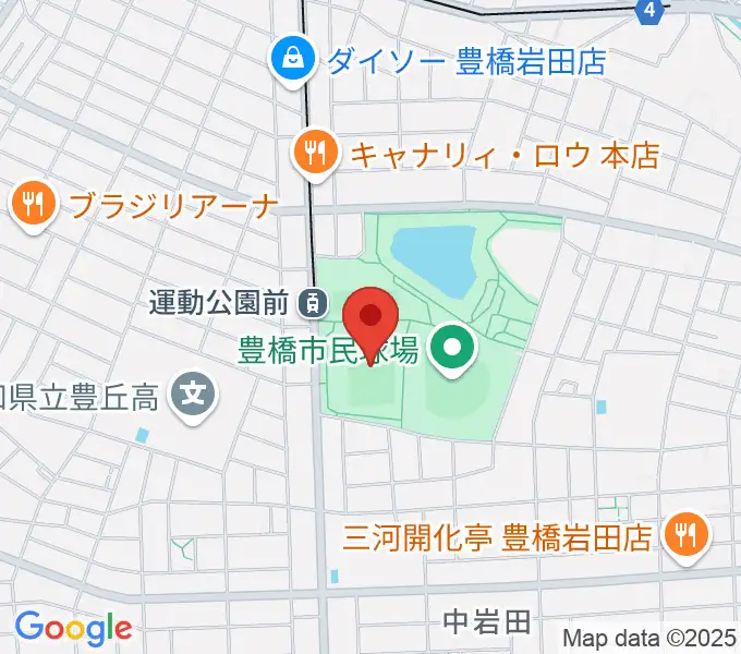 豊橋市民球技場の地図