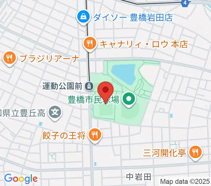 豊橋市民球技場の地図
