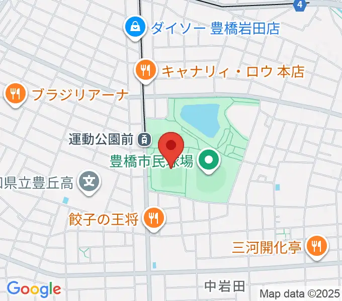豊橋市民球技場の地図
