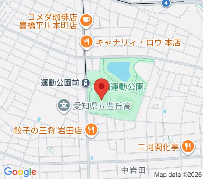 豊橋市民球技場の地図