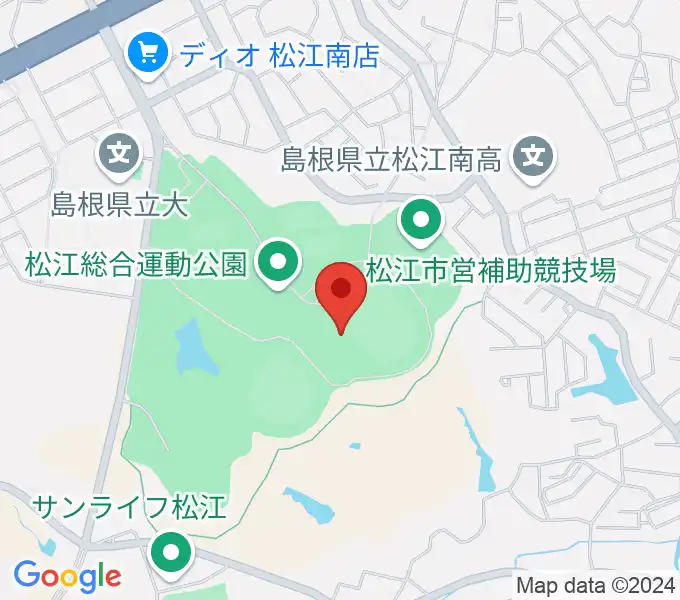 松江市営陸上競技場の地図