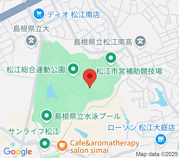 松江市営陸上競技場の地図