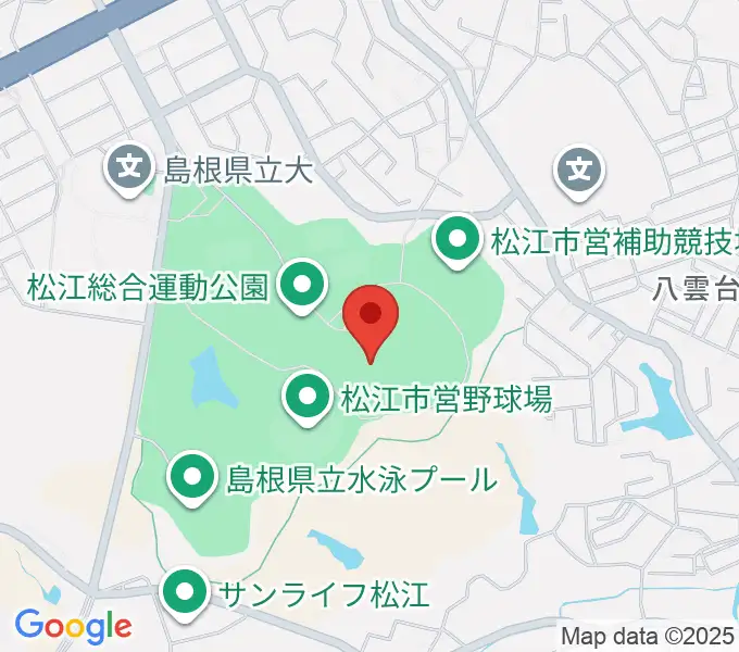 松江市営陸上競技場の地図