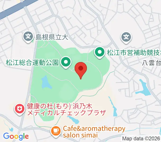 松江市営陸上競技場の地図