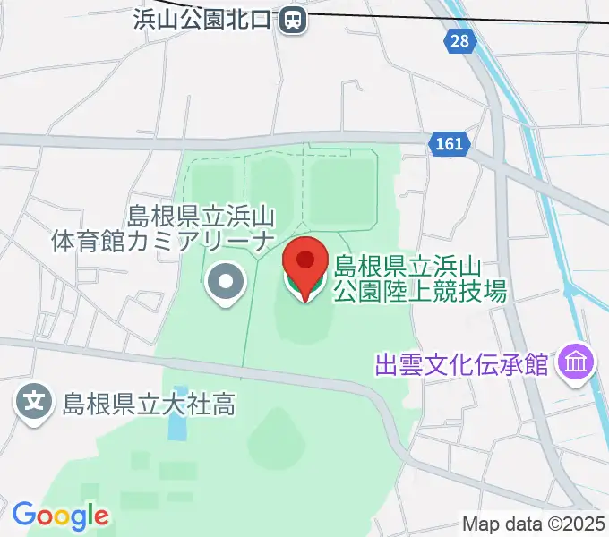 島根県立浜山公園陸上競技場の地図