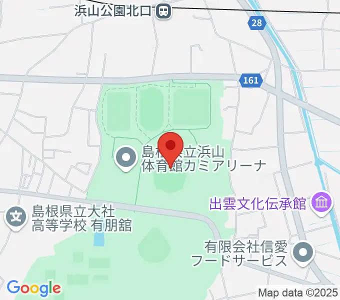 島根県立浜山公園陸上競技場の地図