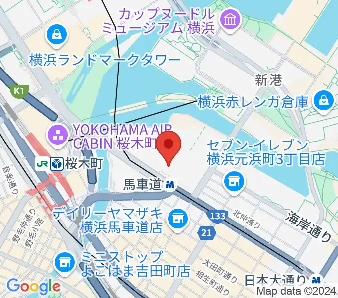 ビルボードライブ横浜の地図