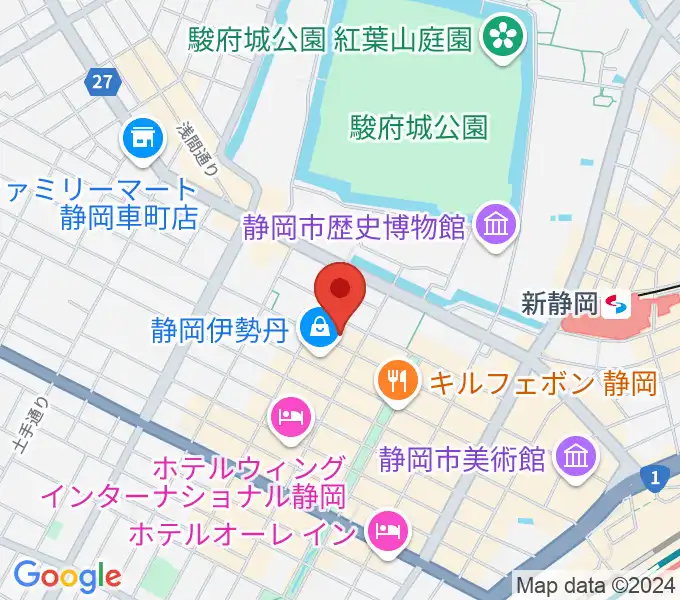 札の辻クロスホールの地図