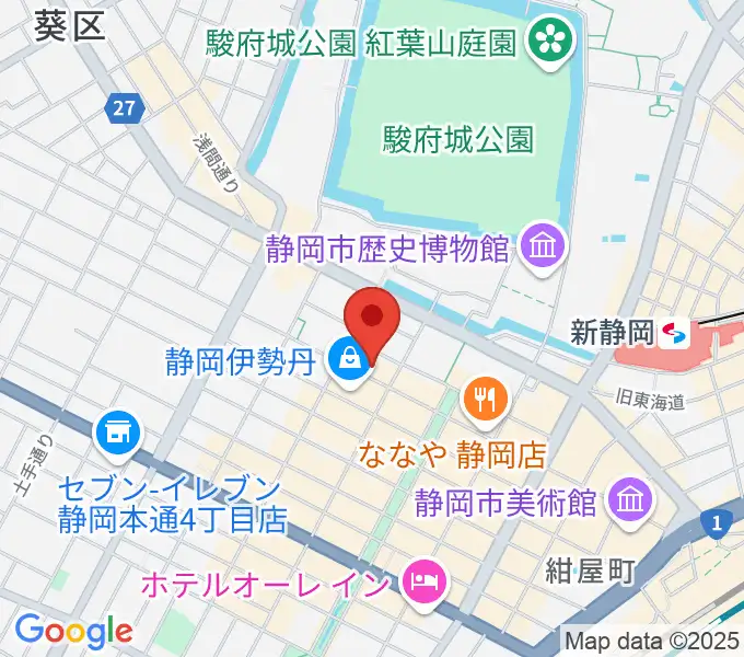 札の辻クロスホールの地図