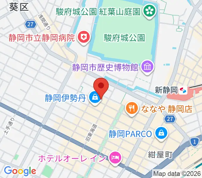 札の辻クロスホールの地図