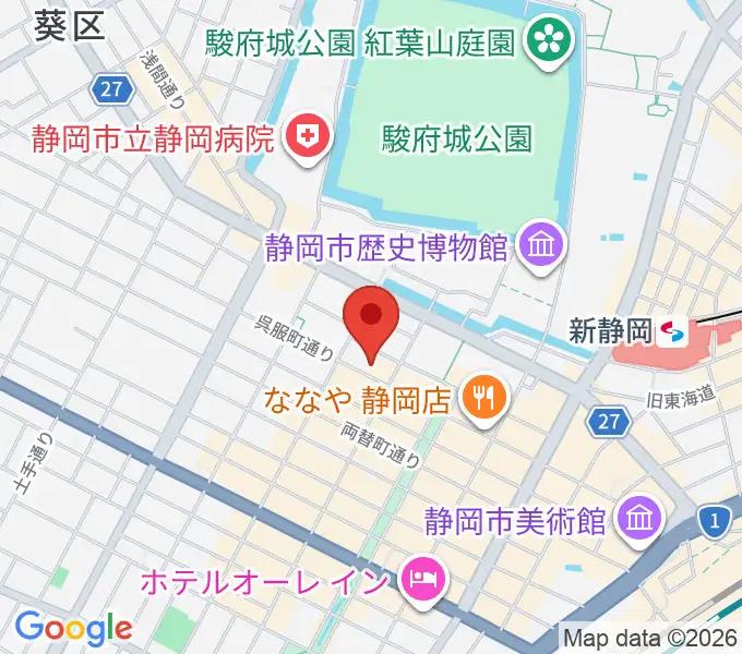 札の辻クロスホールの地図