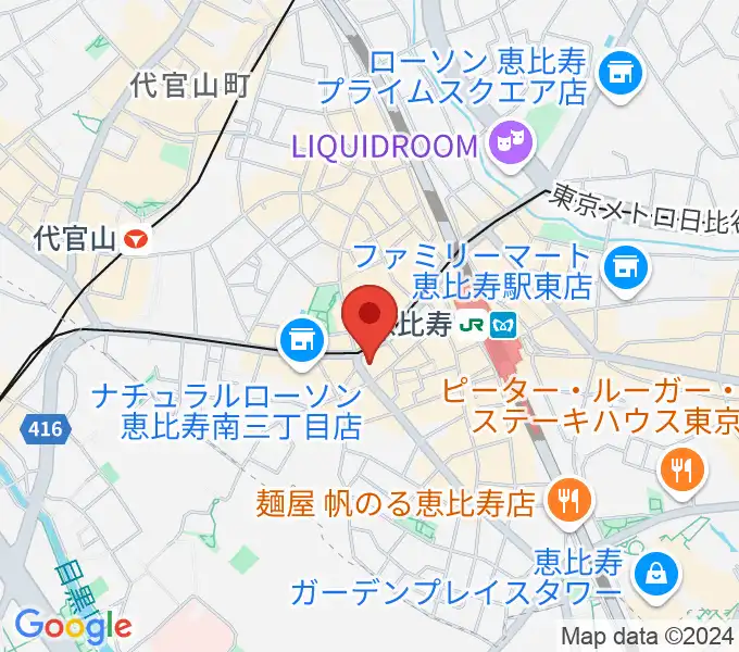 スマイルヴォイス恵比寿校の地図