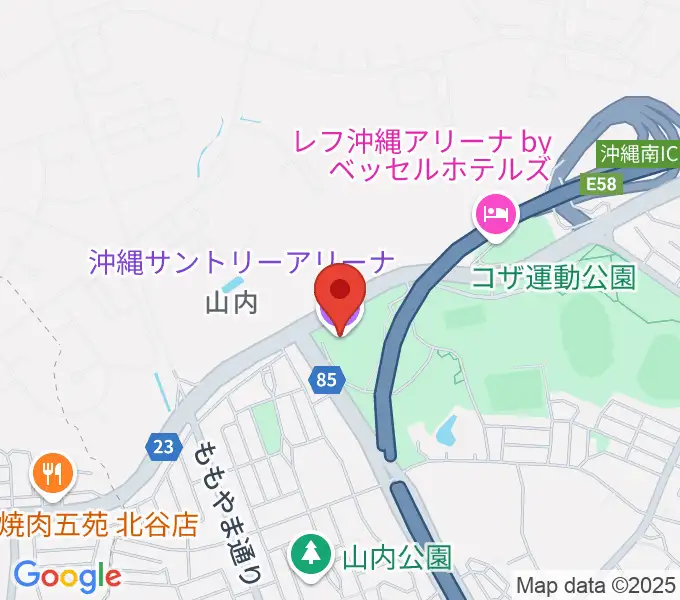 沖縄サントリーアリーナの地図