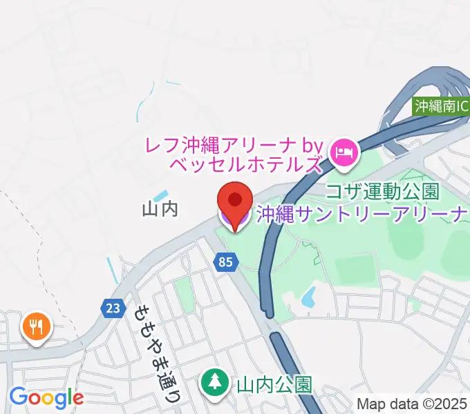 沖縄サントリーアリーナの地図