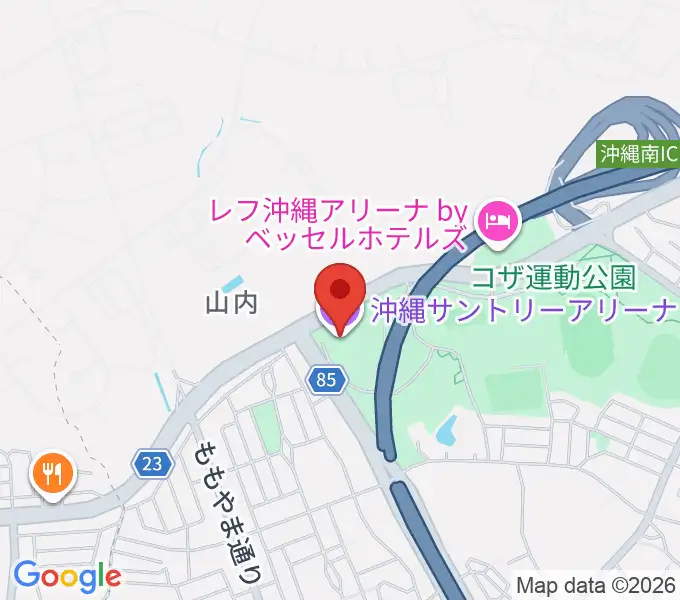 沖縄サントリーアリーナの地図