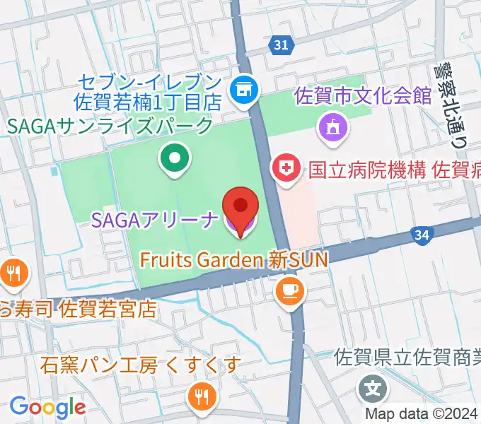 SAGAアリーナの地図