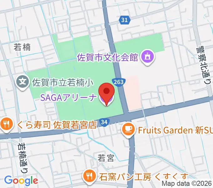 SAGAアリーナの地図