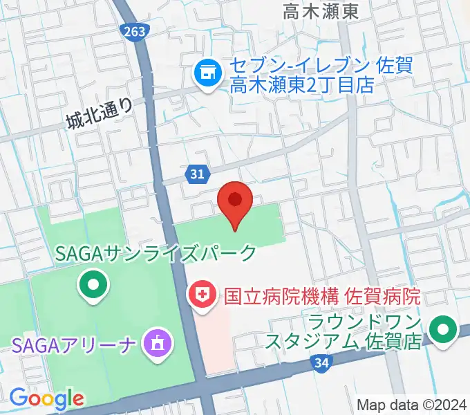 SAGAプラザ 総合体育館の地図