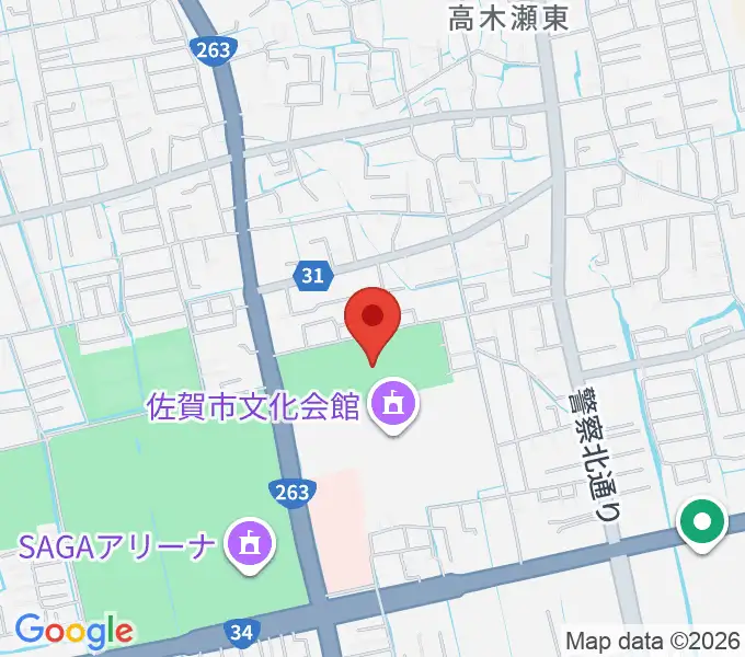SAGAプラザ 総合体育館の地図
