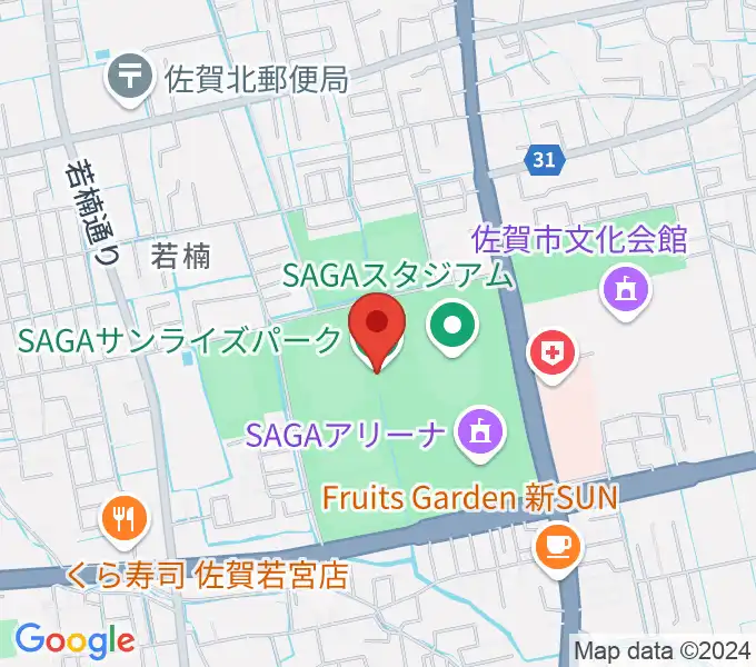 SAGAスタ（陸上競技場）の地図