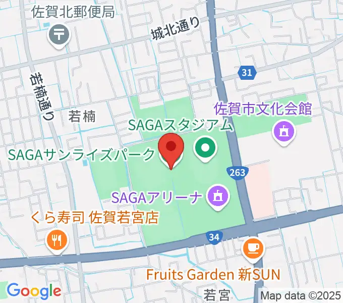 SAGAスタ（陸上競技場）の地図