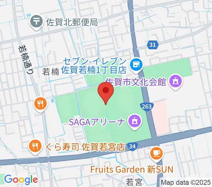SAGAスタ（陸上競技場）の地図