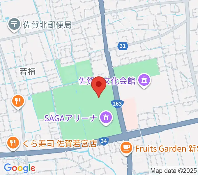 SAGAスタジアムの地図