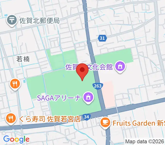 SAGAスタジアムの地図