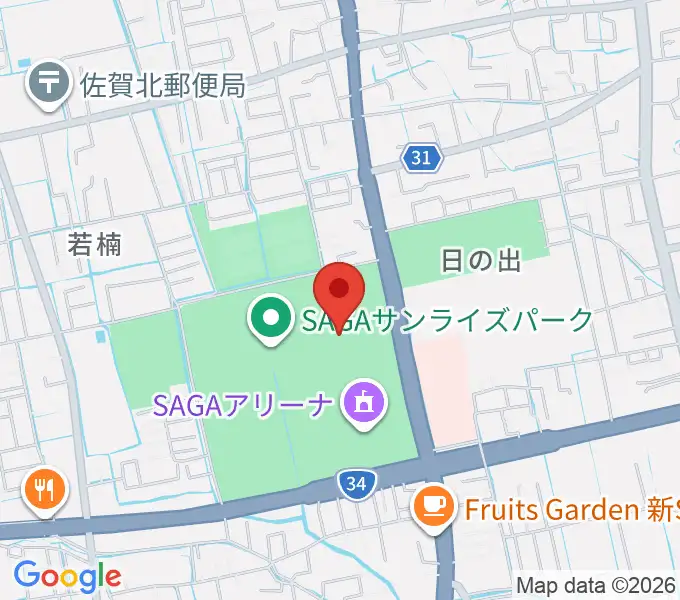 SAGAスタジアムの地図