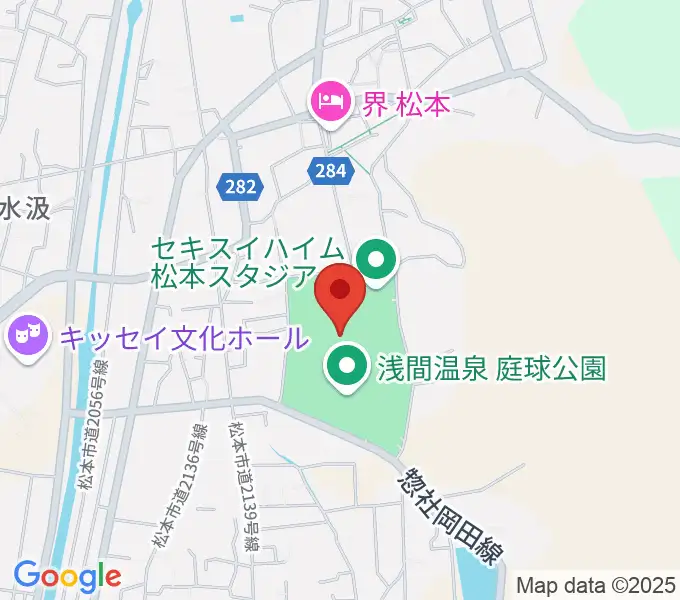 セキスイハイム松本スタジアムの地図