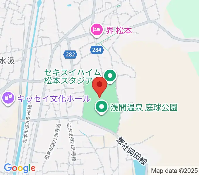 セキスイハイム松本スタジアムの地図