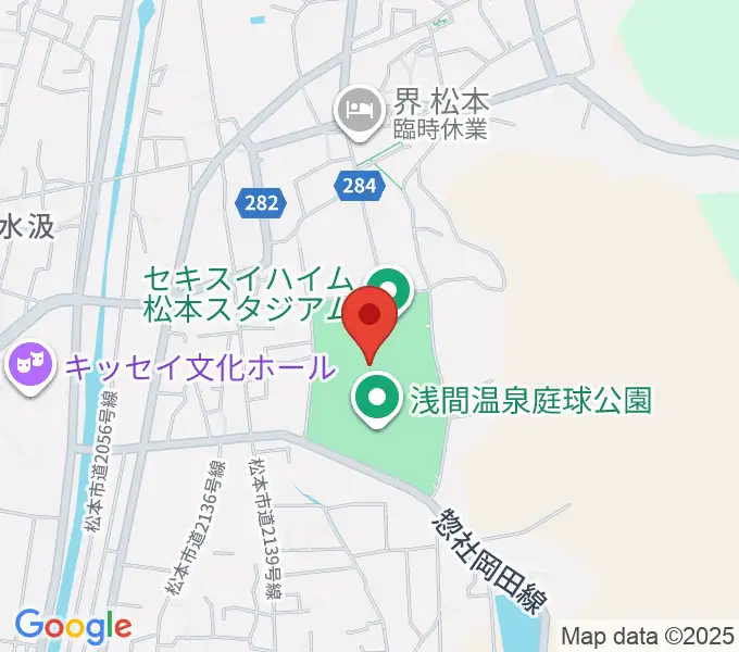 セキスイハイム松本スタジアムの地図