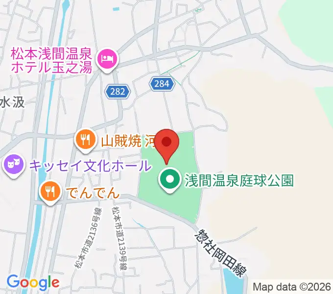 セキスイハイム松本スタジアムの地図