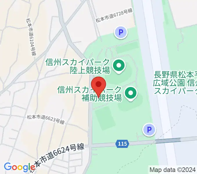 信州スカイパーク体育館の地図