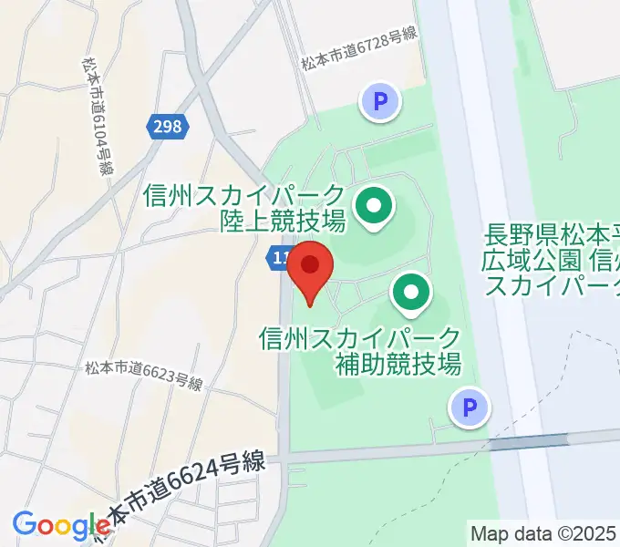 信州スカイパーク体育館の地図