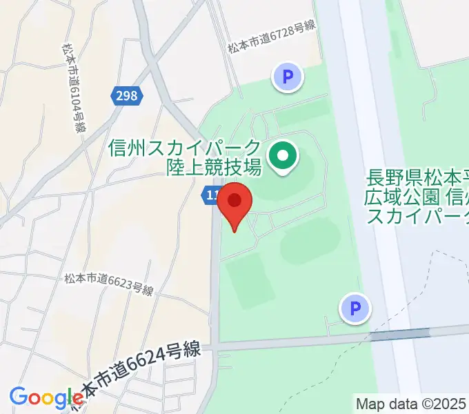信州スカイパーク体育館の地図