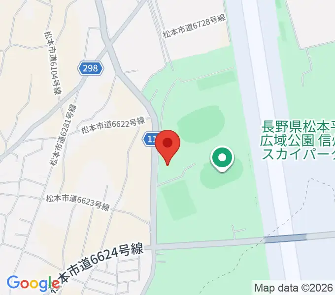 信州スカイパーク体育館の地図